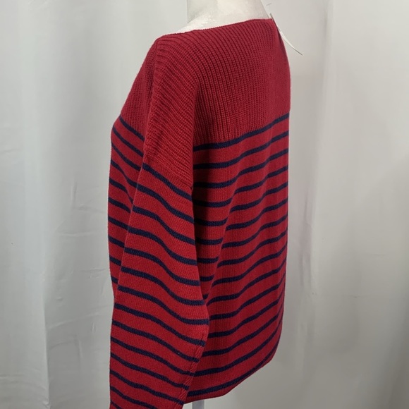 Gap Factory Red and Blue Striped Boatneck Sweater- NWT - Picture 9 of 14